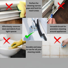 3Pcs Crevice Gap Cleaning Brush | Deep Crevice Cleaning Tool