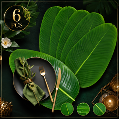 6Pcs- Artificial Banana Leaves