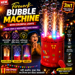 Firework Bubble Machine with Lights