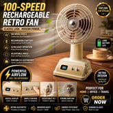 Rechargeable Mini Fan (100-Speed)