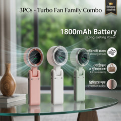 3PCs- Turbo Fan Family Combo | 1800mAh Battery