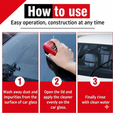 Oil Film Cleaning Brush – Powerful Windshield Cleaner with 120ml Refill