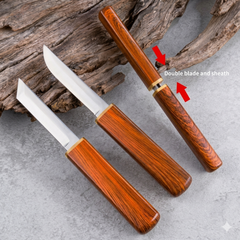 1 Set – Japanese Style 2-in-1 Double Mini Pocket Katana Knife
