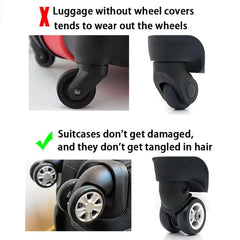 8Pcs Silicone Luggage Wheel Covers