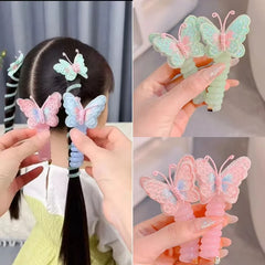 4PCs- Premium Butterfly Hair Ties(Any Color)
