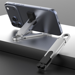 Mini Metal Keychain Stand – Foldable & Portable
