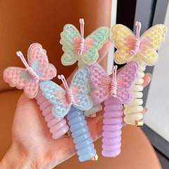 4PCs- Premium Butterfly Hair Ties(Any Color)
