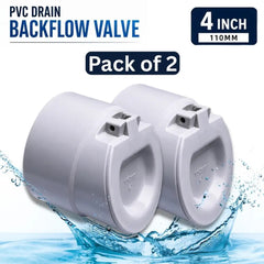 2PCs- PVC Drain Backflow Pipe Cap(4 Inch / 110mm)