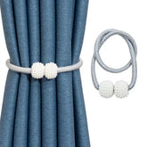 Silver (সিলভার) Luxury Magnetic Curtain Tie Backs (2 পিস সেট)
