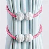 Pink (পিঙ্ক) Luxury Magnetic Curtain Tie Backs (2 পিস সেট)