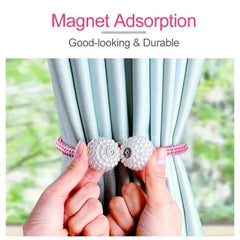 Pink (পিঙ্ক) Luxury Magnetic Curtain Tie Backs (2 পিস সেট)
