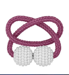 Purple (বেগুনি) Luxury Magnetic Curtain Tie Backs (2 পিস সেট)