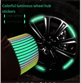 40Pcs- Car & Bike Wheel Rim Reflective Stickers । Safe Night Driving Visibility Strips