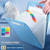 ১ পিস - 13-Cell Portable Expanding Paper Storage Organizer Bag