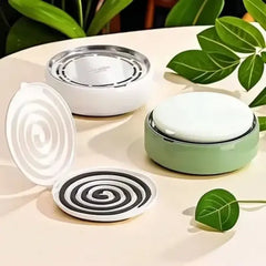 Fireproof Creative Sandalwood Coil Holder Box With Cover Lid