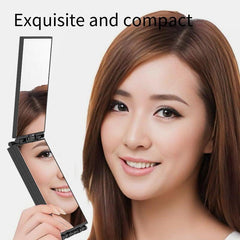 Portable 4-Way 360° Folding Mirror | HD Multi-Angle Makeup, Hair Styling & Grooming Mirror