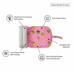 Premium Warm Cat Sleeping Bag -[Pink]