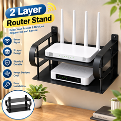 2 Layer Metal Router Stand