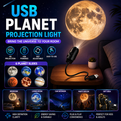 6Pcs- USB Planet Projection Light