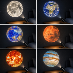 6Pcs- USB Planet Projection Light