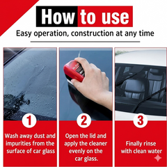 Oil Film Cleaning Brush – Powerful Windshield Cleaner with 120ml Refill