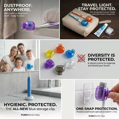 6 Pcs (1 Set) Colorful Toothbrush Head Covers