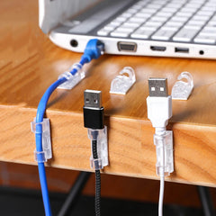 40 Pcs Self-Adhesive Transparent Cable Clip