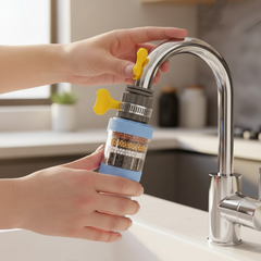 [3 PCs]- 6-Layer Universal Faucet Water Purifier – 360° Rotating Anti-Splash Tap Filter