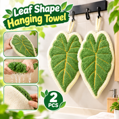 2PCs- Soft Leaf Hanging Towel