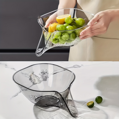 2PCs-Plastic Kitchen Drain Basket