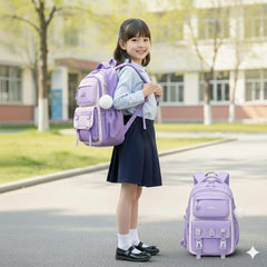 High-capacity Cute School Bag for Primary & High School -[Lavender]