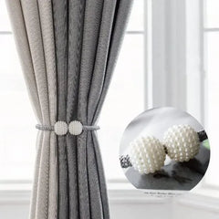 Silver (সিলভার) Luxury Magnetic Curtain Tie Backs (2 পিস সেট)