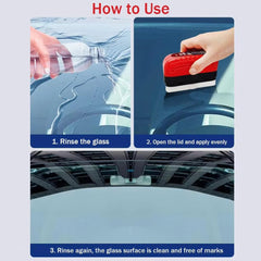 Oil Film Cleaning Brush – Powerful Windshield Cleaner with 120ml Refill