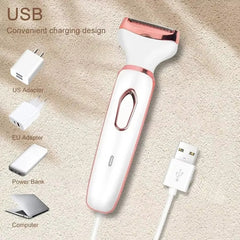 4-in-1 Women’s Electric Hair Remover – Face, Bikini, Nose & Body Trimmer