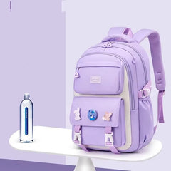 Luxury-Style Waterproof School Bag -[Purple]