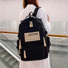 Luxury-Style Waterproof School Bag -[Black -Version 03]