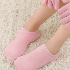[দুই জোড়া]- Gel Moisturizing Socks – Soften, Exfoliate & Repair Dry Feet
