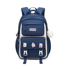 Luxury-Style Waterproof School Bag -[Navy Blue]